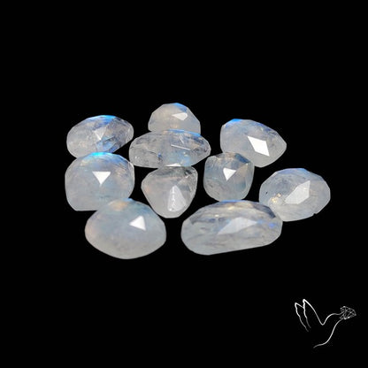Rose Cut African Blue Moonstone Lot