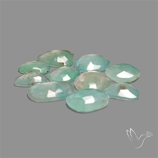 Rose Cut Aqua Chrysoprase Lot
