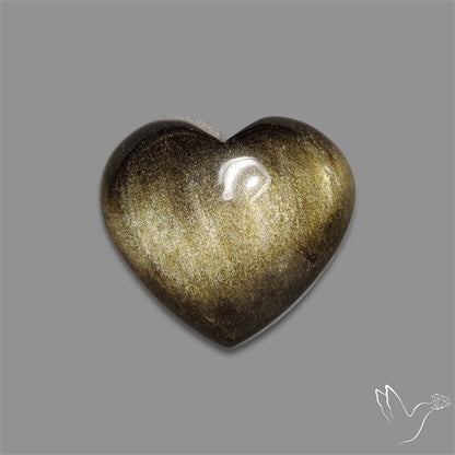 Goldsheen Obsidian Heart Cabochon