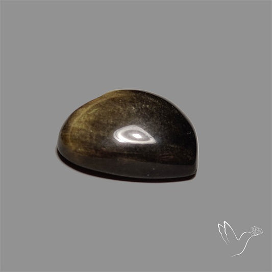 Goldsheen Obsidian Heart Cabochon