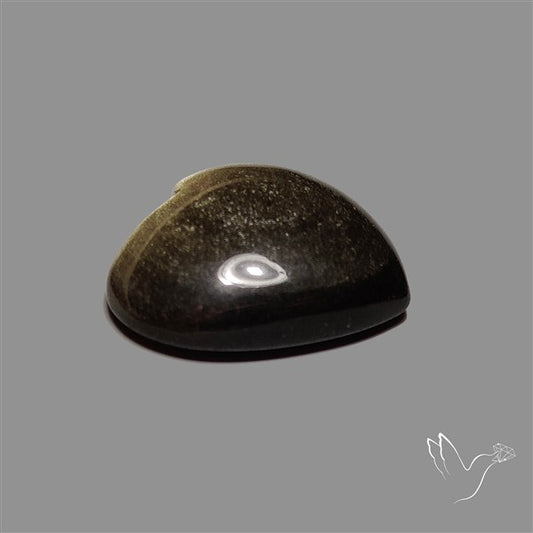 Goldsheen Obsidian Heart Cabochon