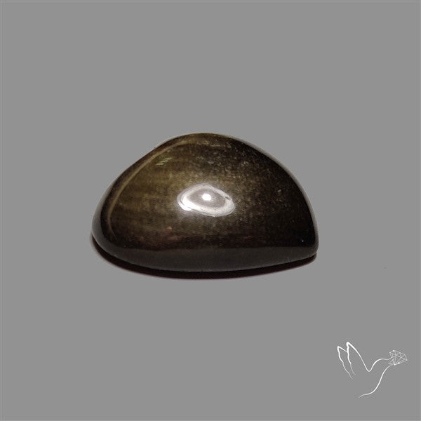 Goldsheen Obsidian Heart Cabochon