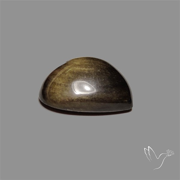 Goldsheen Obsidian Heart Cabochon