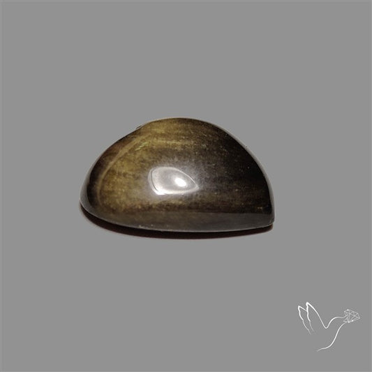 Goldsheen Obsidian Heart Cabochon