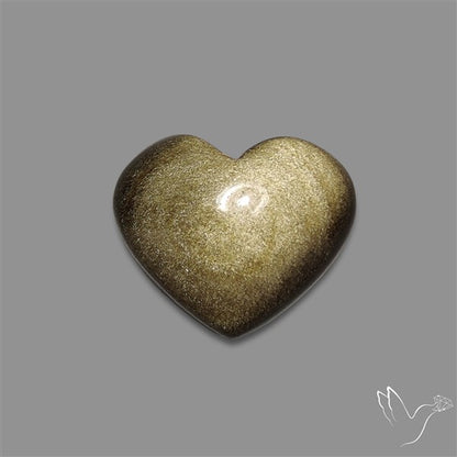 Goldsheen Obsidian Heart Cabochon