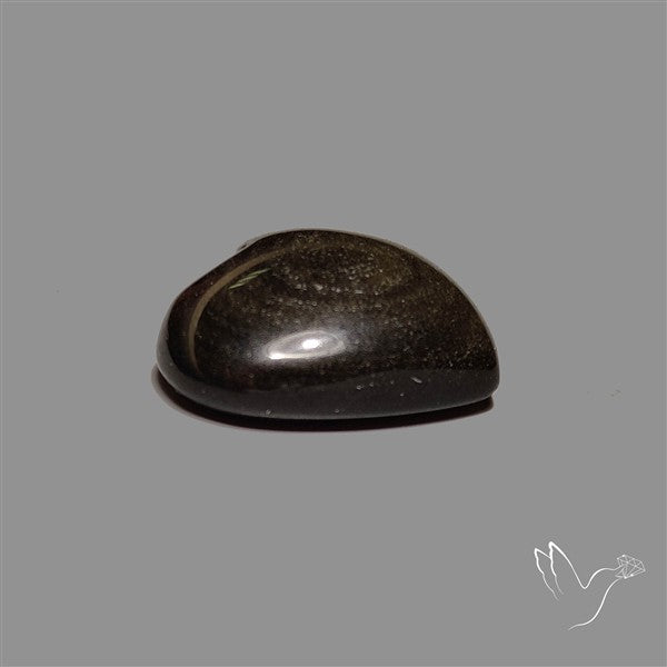 Goldsheen Obsidian Heart Cabochon