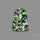 Chrome Diopside In Quartz Cabochon