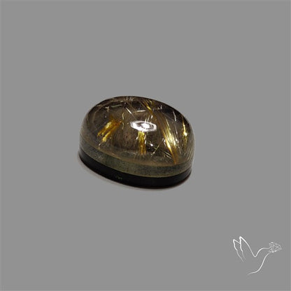 Golden Rutilated Quartz With Blue Labradorite Doublet