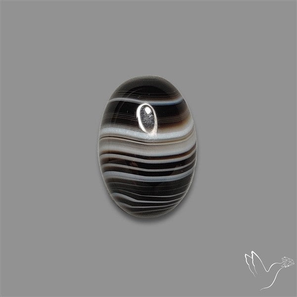 Tuxedo Agate Black Banded Agate Cabochon