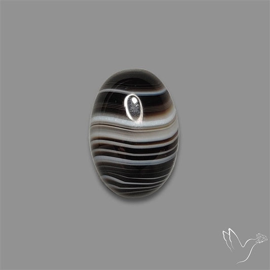 Tuxedo Agate Black Banded Agate Cabochon