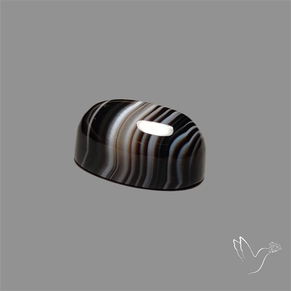 Tuxedo Agate Black Banded Agate Cabochon