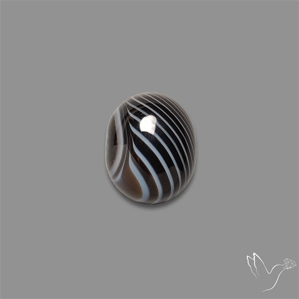 Tuxedo Agate Black Banded Agate Cabochon
