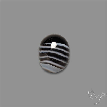 Tuxedo Agate Black Banded Agate Cabochon