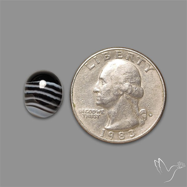 Tuxedo Agate Black Banded Agate Cabochon