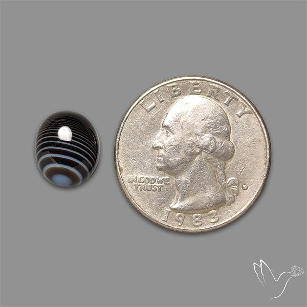 Tuxedo Agate Black Banded Agate Cabochon