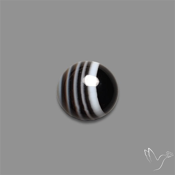Tuxedo Agate Black Banded Agate Cabochon