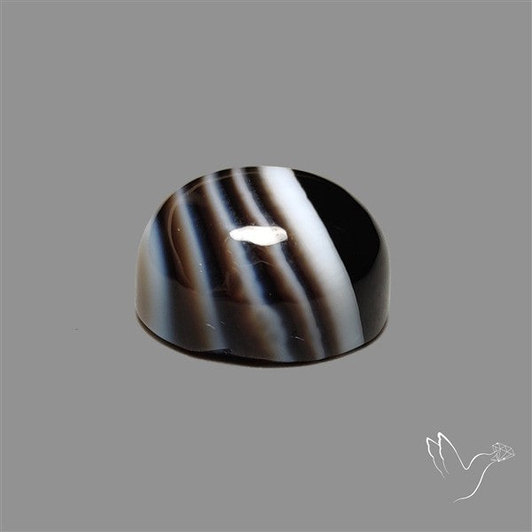 Tuxedo Agate Black Banded Agate Cabochon