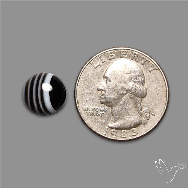Tuxedo Agate Black Banded Agate Cabochon