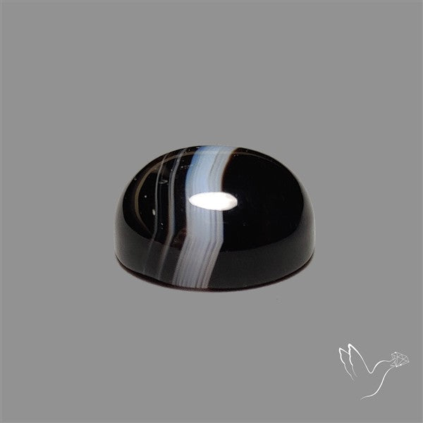 Tuxedo Agate Black Banded Agate Cabochon