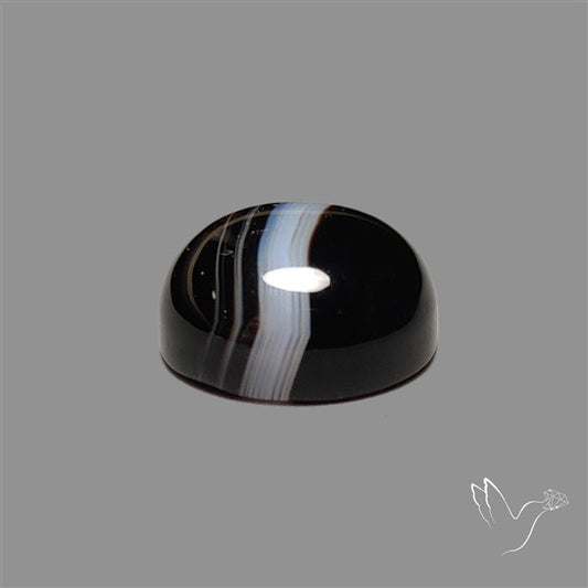 Tuxedo Agate Black Banded Agate Cabochon