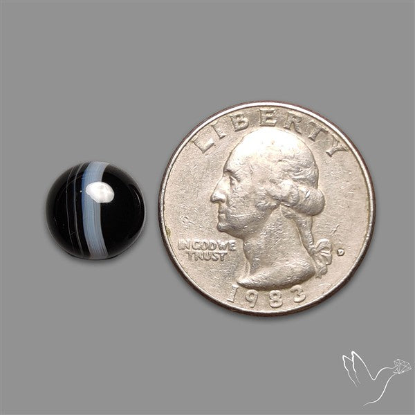 Tuxedo Agate Black Banded Agate Cabochon