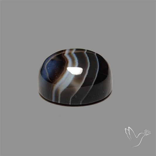 Tuxedo Agate Black Banded Agate Cabochon