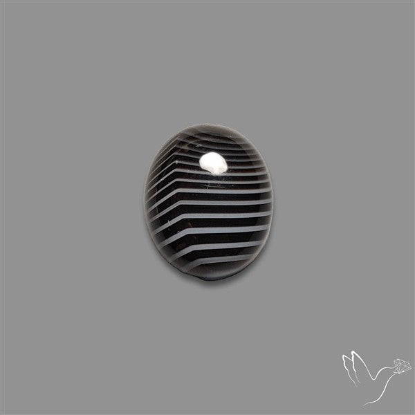 Tuxedo Agate Black Banded Agate Cabochon