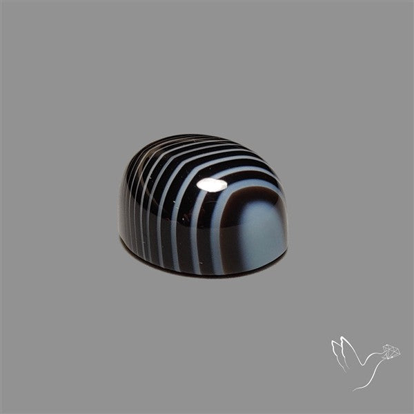Tuxedo Agate Black Banded Agate Cabochon