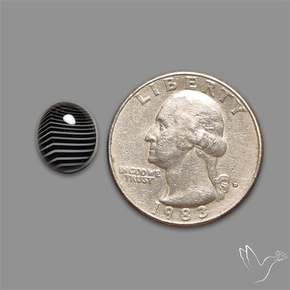 Tuxedo Agate Black Banded Agate Cabochon