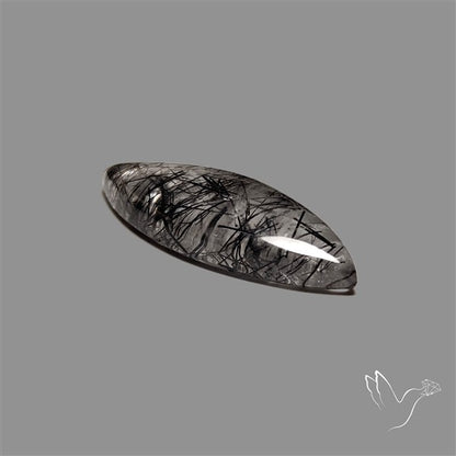 Black Tourmalinated Quartz Cabochon