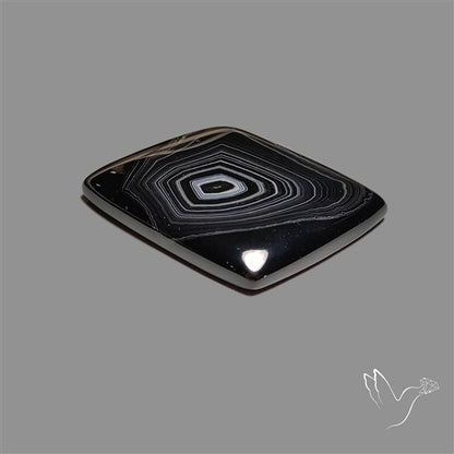 Tuxedo Black Banded Agate Cabochon