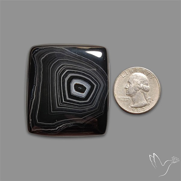 Tuxedo Black Banded Agate Cabochon