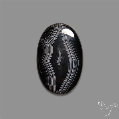 Tuxedo Black Banded Agate Cabochon