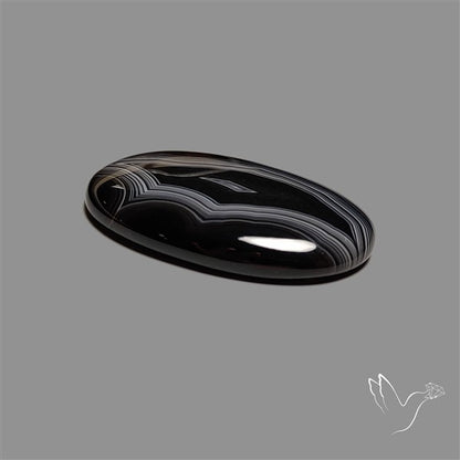 Tuxedo Black Banded Agate Cabochon