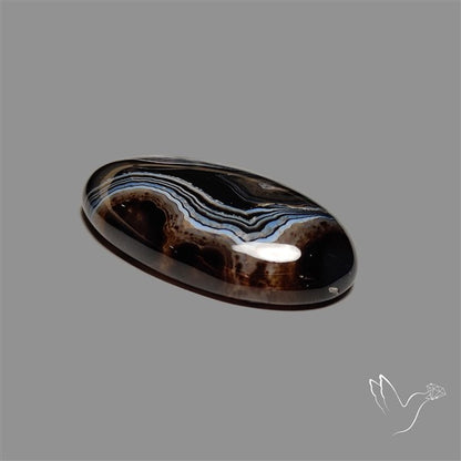 Tuxedo Black Banded Agate Cabochon