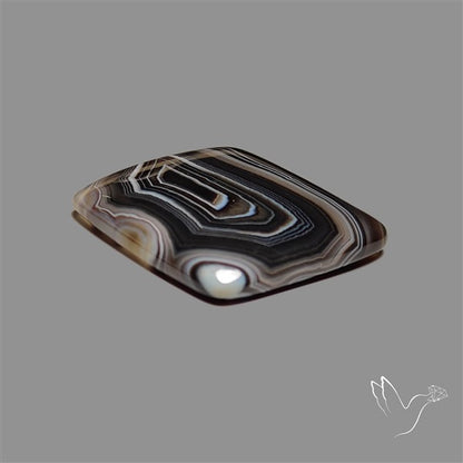 Tuxedo Black Banded Agate Cabochon