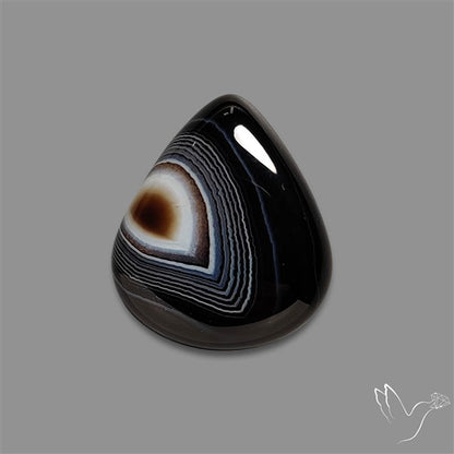Tuxedo Black Banded Agate Cabochon
