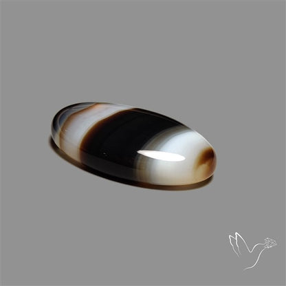 Tuxedo Black Banded Agate Cabochon