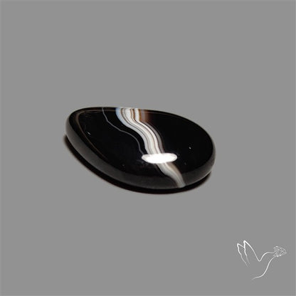 Tuxedo Black Banded Agate Cabochon