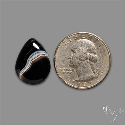 Tuxedo Black Banded Agate Cabochon