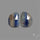 Rose Cut Blue Sapphire Pair