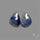 Rose Cut Blue Sapphire Pair