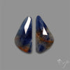 Rose Cut Blue Sapphire Pair