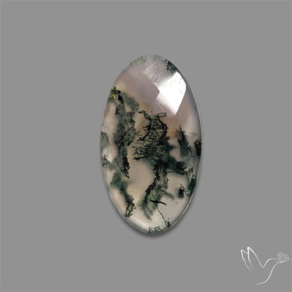 Checkerboard Cut Moss Agate