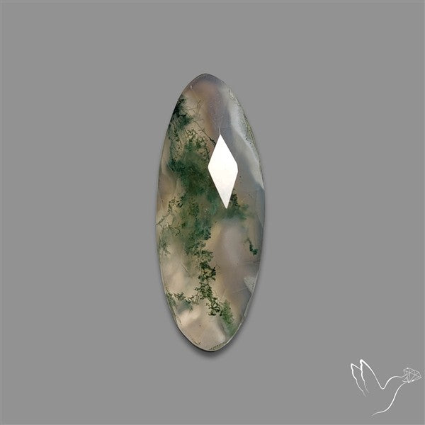 Checkerboard Cut Moss Agate