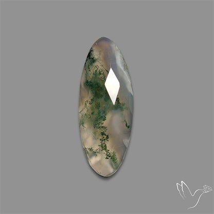 Checkerboard Cut Moss Agate