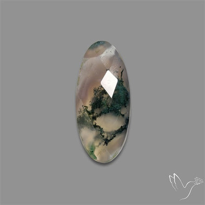 Checkerboard Cut Moss Agate