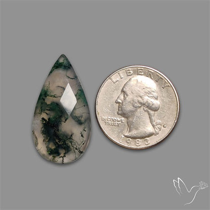 Checkerboard Cut Moss Agate