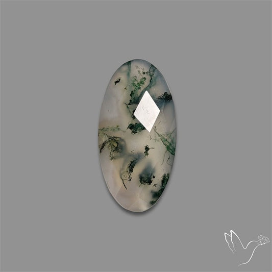 Checkerboard Cut Moss Agate