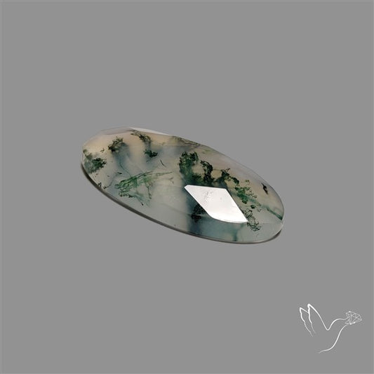 Checkerboard Cut Moss Agate